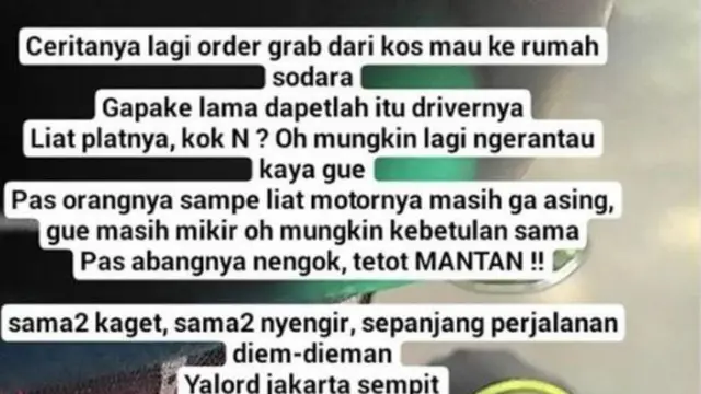 Bikin Salah Tingkah, 8 Momen Driver Ojek Online Ketemu Mantan