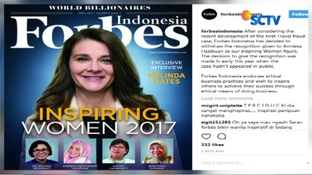 Forbes Coret Anniesa Hasibuan dalam Inspiring Women 2017