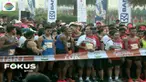 Yayasan Kemala Bhayangkari gelar Kartini Run untuk peringati emansipasi wanita di Tugu Monumen Nasional, Jakarta.