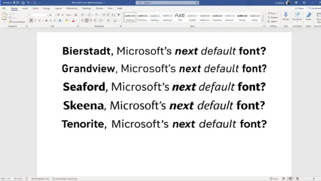 Kandidat Pengganti Font Calibri