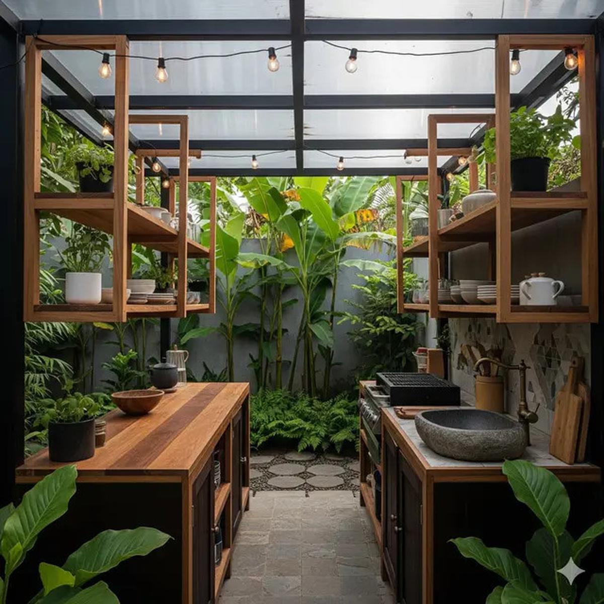 10 Inspirasi Dapur Outdoor Sederhana di Pekarangan Rumah Kecil Tren 2025, Hemat Budget