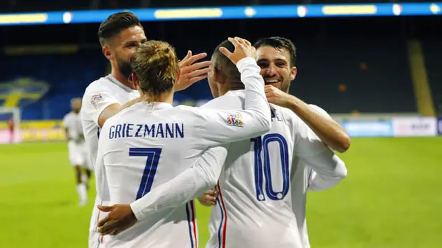Gol Tunggal Kylian Mbappe Bawa Prancis Taklukkan Swedia di UEFA Nations League