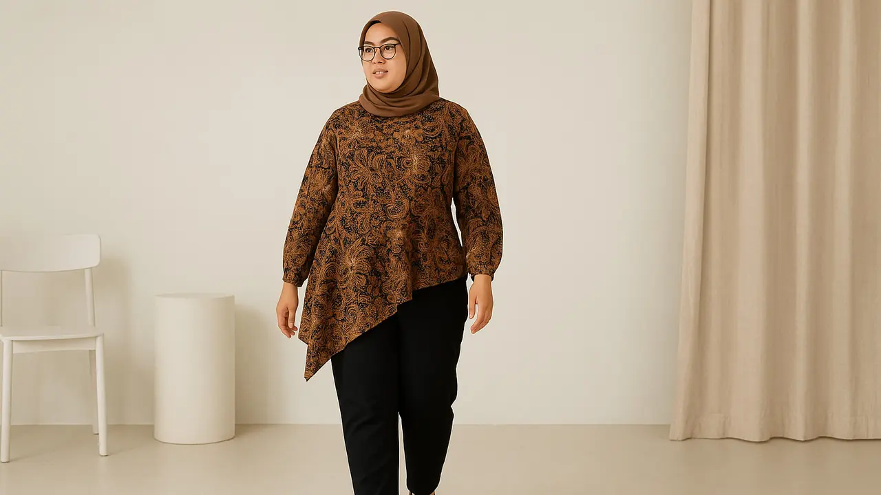 Inspirasi Model Batik Peplum untuk Big Size/via ChatGPT