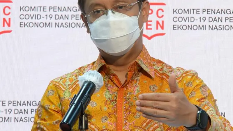 Ketua Satgas PEN Budi Gunadi Sadikin saat memaparkan realisasi anggaran PEN