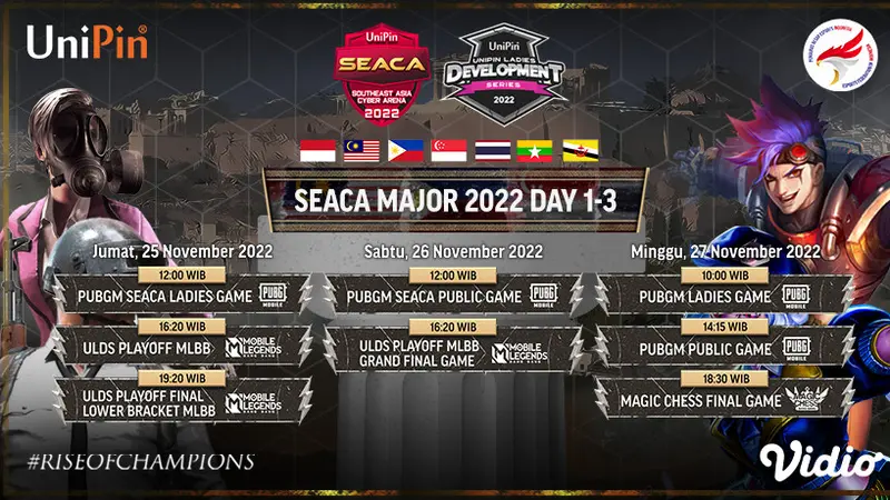 Jadwal Lengkap PUBGM SEACA Major 2022 Live Vidio 25 - 27 November 2022 : Ada Wakil Indonesia