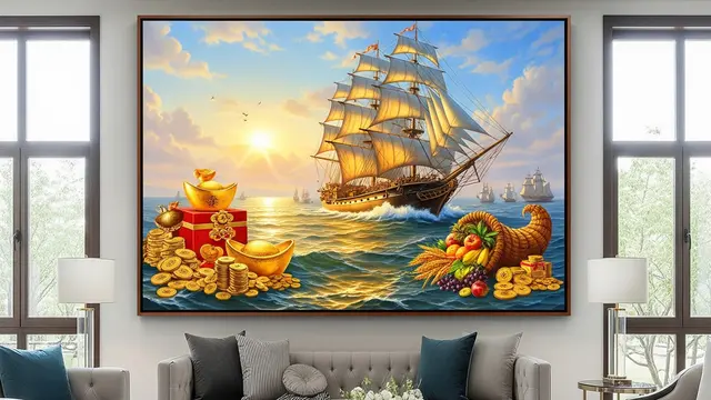 Lukisan Pembawa Rezeki Menurut Feng Shui (AI Generated)