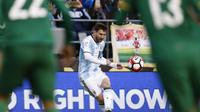 Aksi bintang Timnas Argentina, Lionel Messi saat bersua Bolivia, pada laga terakhir Grup D Copa America Centenario 2016, di CenturyLink Field, Seattle, AS, Rabu (15/6/2016) pagi WIB. Argentina akan menghadapi Venezuela pada babak perempatfinal.  (Reuters/