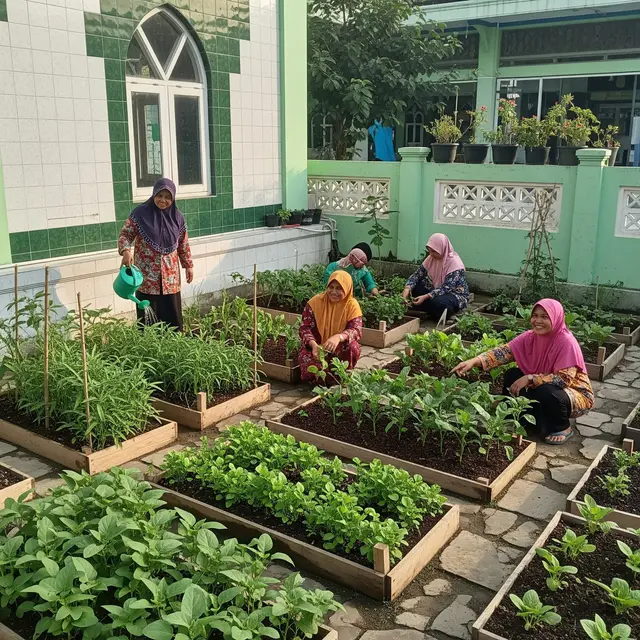 9 Ide Kebun Sayur untuk Ibu-Ibu Jamaah Masjid, Hasil untuk Bersama