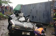 Kronologi Truk Kontainer Maut Timpa Sedan Tewaskan 3 Orang di Tanggul Rawagabus, Polisi Amankan Pak Ogah dan Sopir
