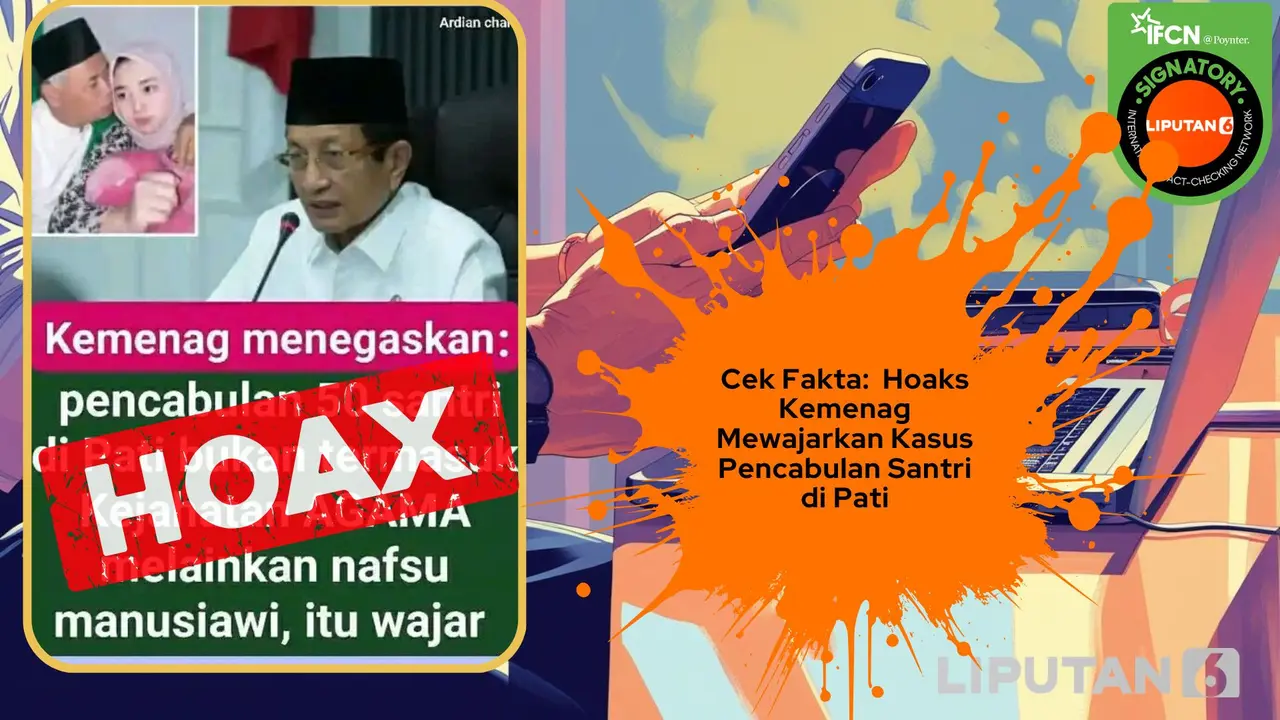 Cek fakta Kemenag Mewajarkan Kasus Pencabulan Santri di Pati