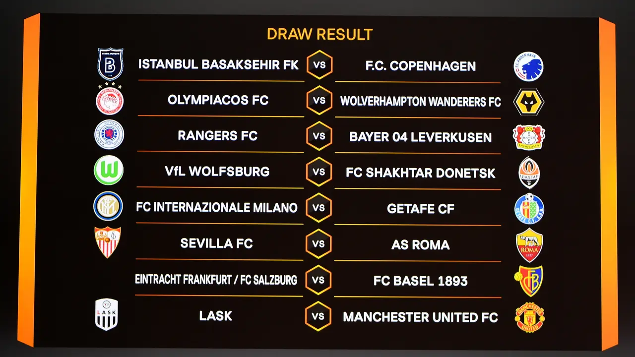 Hasil drawing babak 16 besar Liga Europa 2019/2020