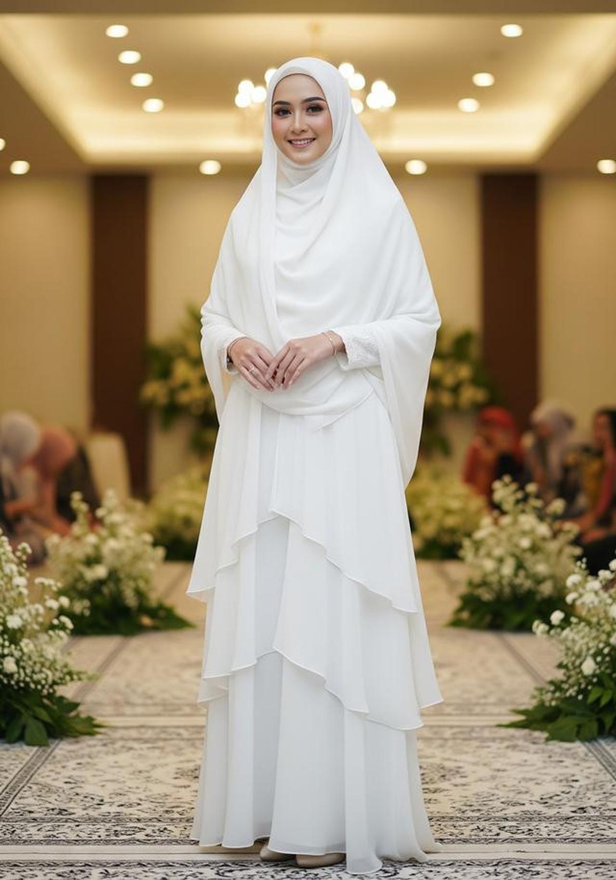 9 Model Gamis Putih Simple dan Elegan untuk Acara Syukuran, Tampil Anggun dan Bersahaja