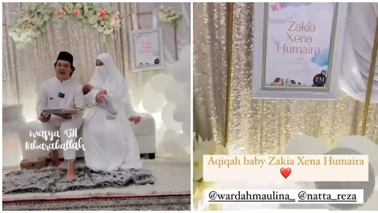 7 Momen Akikah Anak Natta Reza dan Wardah Maulina, Berkonsep Serba Putih