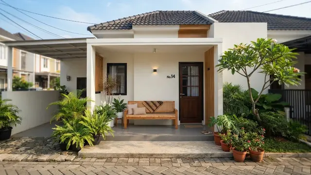 9 Teras Rumah Kecil Tanpa Pagar, Tampil Terbuka dan Tetap Estetik