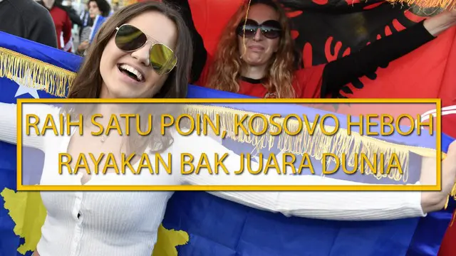 Video selebrasi masyarakat Kosovo yang merayakan keberhasilan timnya meraih 1 poin melawan Finlandia dengan skor 1-1 di laga kualifikasi Piala Dunia 2018.
