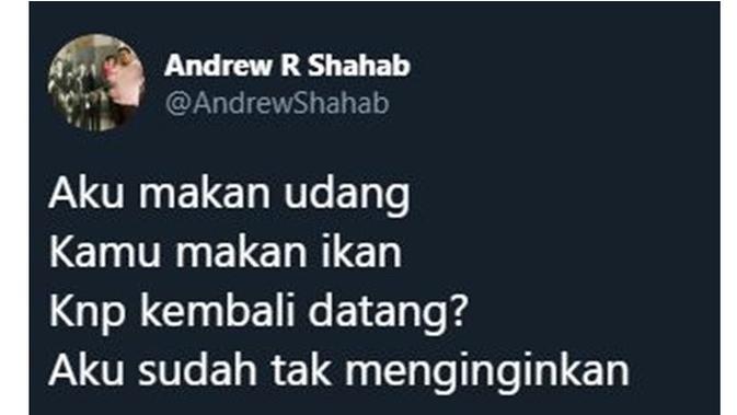 5 Pantun Aku Makan Udang Kamu Makan Ikan Ala Netizen Ini Kocak Banget Hot Liputan6 Com Rupanya, kelucuan pantun ikan hiu tersebut banyak diikuti oleh publik dan warganet di berbagai platform media sosial. 5 pantun aku makan udang kamu makan