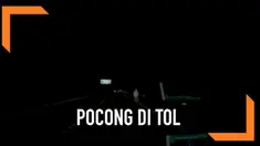 Sesosok mirip pocong tertangkap kamera pengendara yang melintas di jalan tol. Momen penampakan itu pun dibagikan ke media sosial dan menuai berbagai komentar dari warganet.