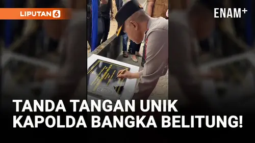 VIDEO: Punya Tanda Tangan Unik, Kapolda Babel Ternyata Sengaja!