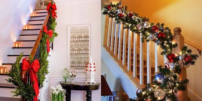 Sulap Tangga Rumah Jadi Makin Cantik Dengan Dekorasi Natal - Photo Fimela.com