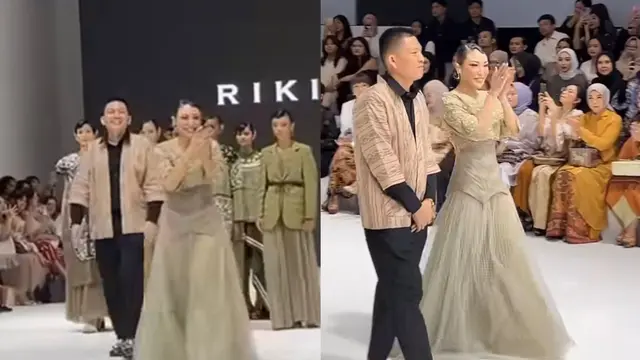 Riki Damanik bersama Ayu Dewi di JFW 2024