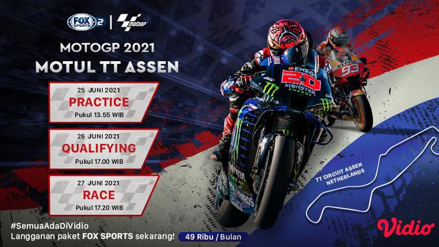 Link Live Streaming MotoGP 2021 Belanda di Vidio, Minggu 27 Juni