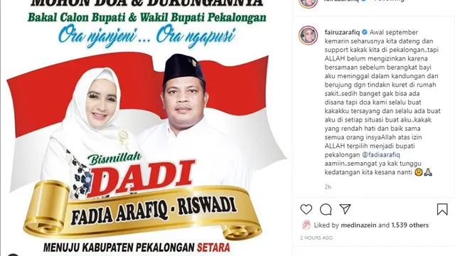 Fairuz A. Rafiq (Foto: Instagram/@fairuzarafiq)