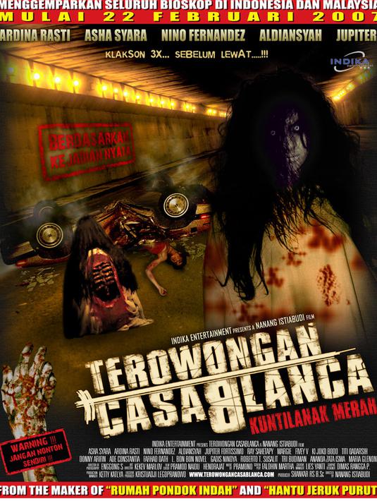 Karena keangkerannya, Terowongan Casablanca dijadikan film horor dengan judul 'Terowongan Casablanka Kuntilanak Merah' (Istimewa)