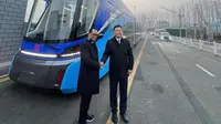 Menteri Perhubungan (Menhub) Budi Karya Sumadi ke China demi melihat Kereta Otonom atau Autonomous Rail Transit (ART) yang akan digunakan di IKN. (dok: IG @budikaryas)