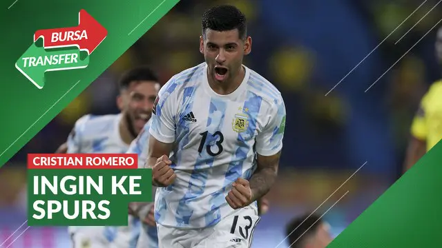 berita video bursa tranfer kali ini ada bek Timnas Argentina, Cristian Romero ingin bergabung dengan Tottenham Hotspur.