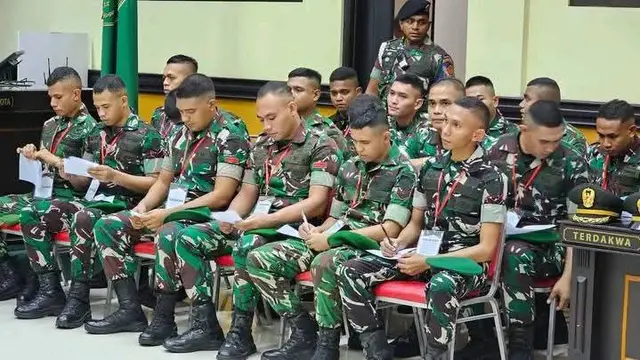 Letda Achmad Thariq Al Qindi Singajuru mengakui perbuatannya menyiksa Prada Lucky.