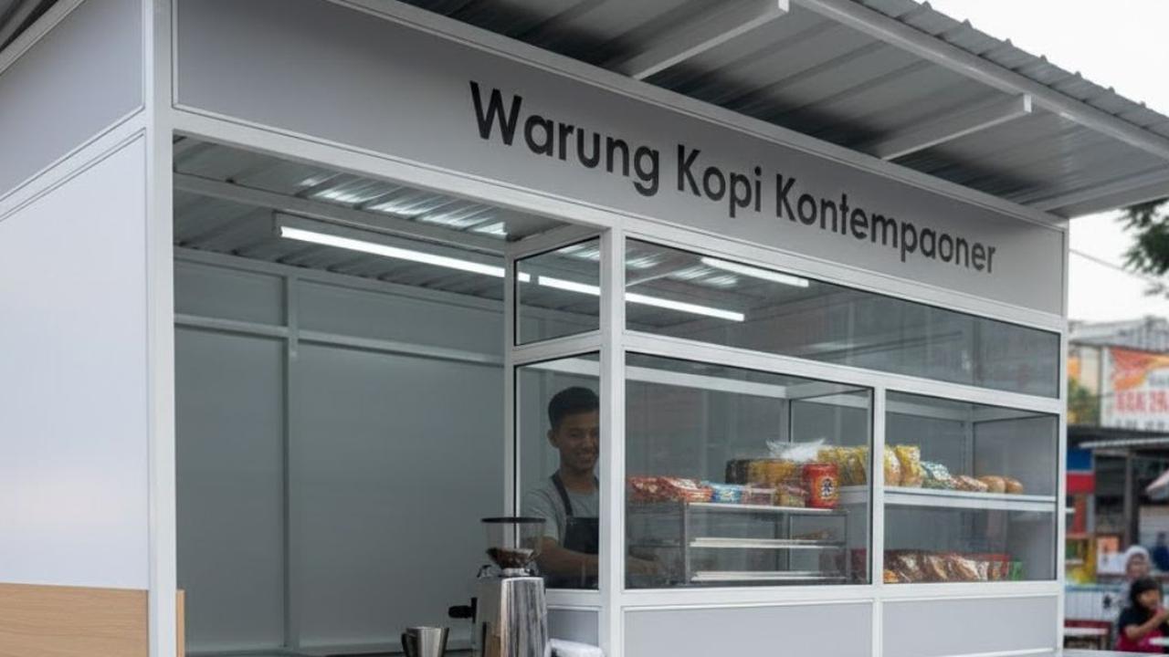 7 Desain Warung Mudah Dibersihkan dan Tahan Lama, Utamakan Fungsi juga Efisiensi