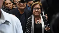 Leila de Lima, politisi Filipina yang vokal menentang kebijakan perang narkoba Presiden Duterte (AFP)