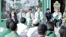 Country Marketing Director Grab Indonesia, Mediko Azwar, saat peluncuran kampanye "Kemenangan Itu Dekat" di Yogyakarta, Rabu (18/7/2018). Kampanye tersebut untuk mengobarkan semangat kemenangan di Asian Games 2018. (Bola.com/M Iqbal Ichsan)
