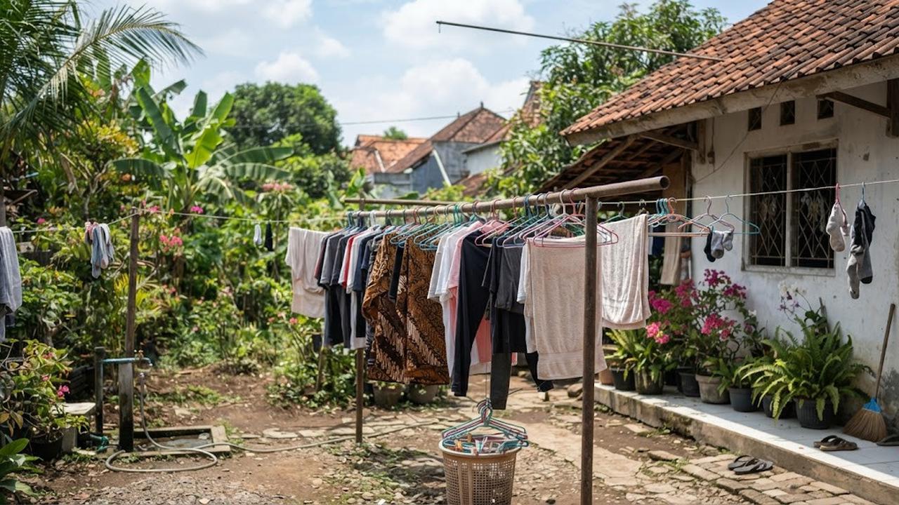 Jemuran Pakai Hanger Sering Berjatuhan? Ini Cara Menyusunnya agar Tidak Mudah Bergeser