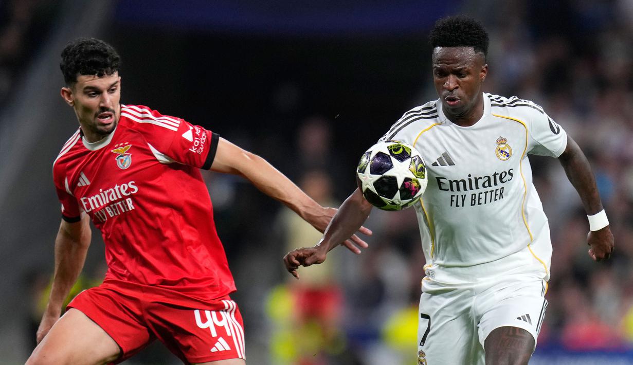 Pemain berkebangsaan Brasil tersebut berhasil menggetarkan jala gawang Benfica pada menit ke-80. (AP Photo/Manu Fernandez)