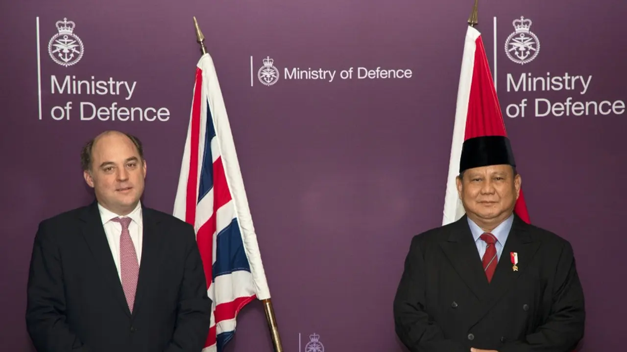 Pertemuan Menhan Inggris The Rt Hon Ben Wallace MP dan Menhan RI Prabowo Subianto di London.(Foto: KBRI London)