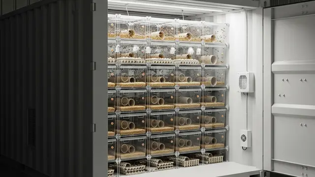 Model Kandang Rumah Kontainer untuk Usaha Ternak Minimalis (Image by Gemini AI)