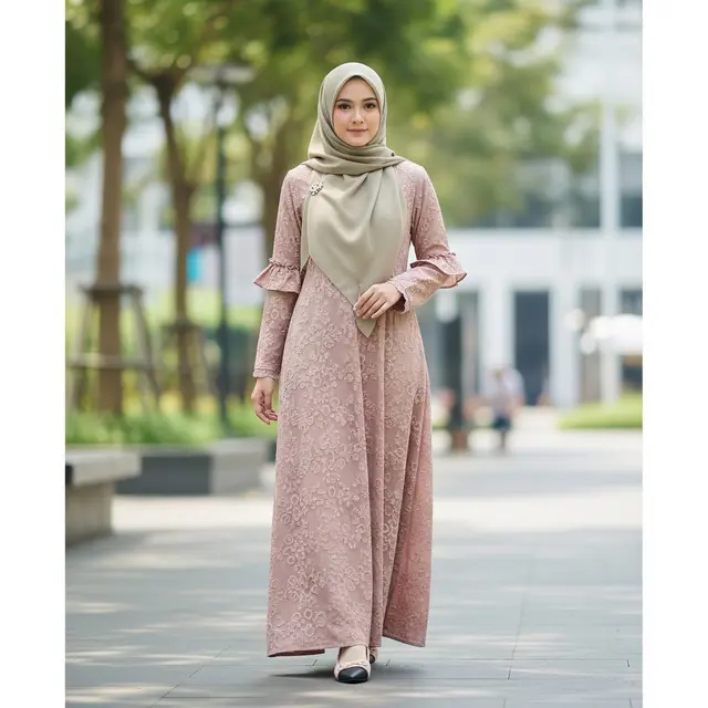 Model Gamis Embos Terbaru