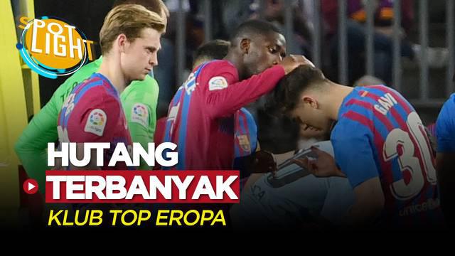 Berita Video, 4 Klub Top Eropa yang Miliki Hutang Terbanyak, Barcelona Mliiki Nilai Tertinggi