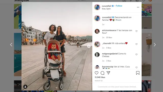 Marc Cucurella menghabiskan liburan musim panas di Ibiza, Spanyol (Instagram)