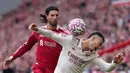 Dominik Szoboszlai tampil apik pada laga Liverpool melawan Arsenal. Sang gelandang berhasil menjadi pembeda di pertandingan ini. (AP Photo/Jon Super)