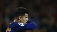 Gelandang Barcelona, Philippe Coutinho, mengaku senang meski sempat gugup ketika menjalani debut bersama klub barunya melawan Espanyol pada leg kedua perempat final Copa Del Rey, di Stadion Camp Nou, Jumat (26/1/2018) dini hari WIB. (AP)