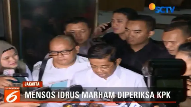 Setelah menjalani pemeriksaan hampir 10 jam, Menteri Sosial Idrus Marham akhirnya meninggalkan gedung KPK.