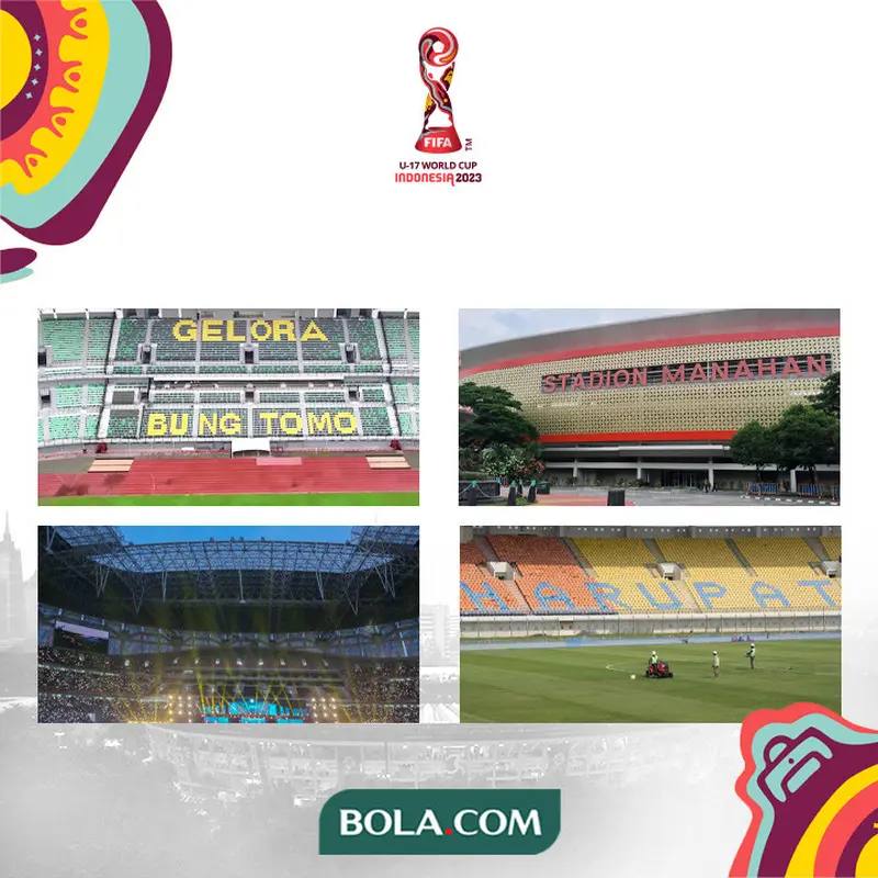Piala Dunia U-17 - Ilustrasi Stadion JIS, Manahan, Gelora Bung Tomo, Stadion Si Jalak Harupat