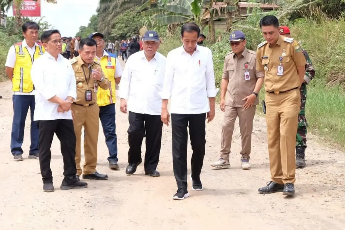 Jokowi Tinjau Jalan Rusak di Jambi