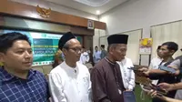 Pasangan Pilkada Serentak Bantul, Untoro Hariadi-Wahyudi Anggoro Hadi saat bersilaturahmi ke PCNU Bantul, Selasa (3/9/2024). (Kukuh Setyono)