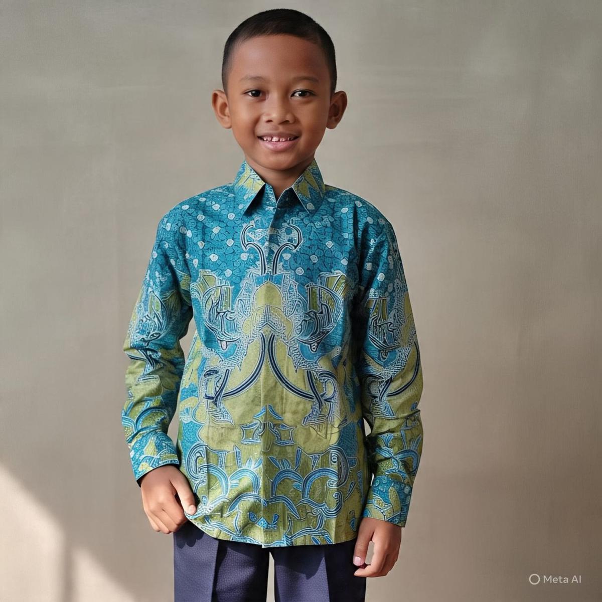 Ilustrasi Baju Batik Anak