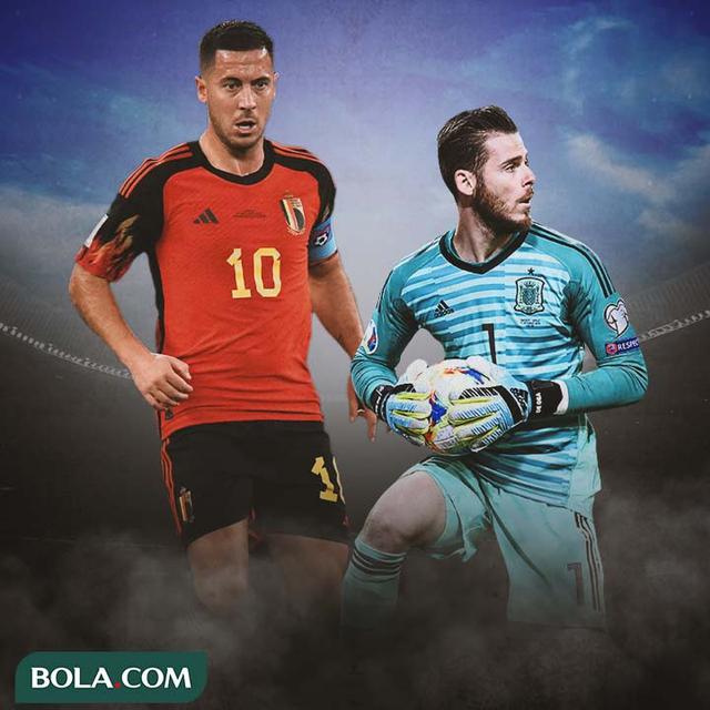 Ilustrasi - Eden Hazard, David de Gea