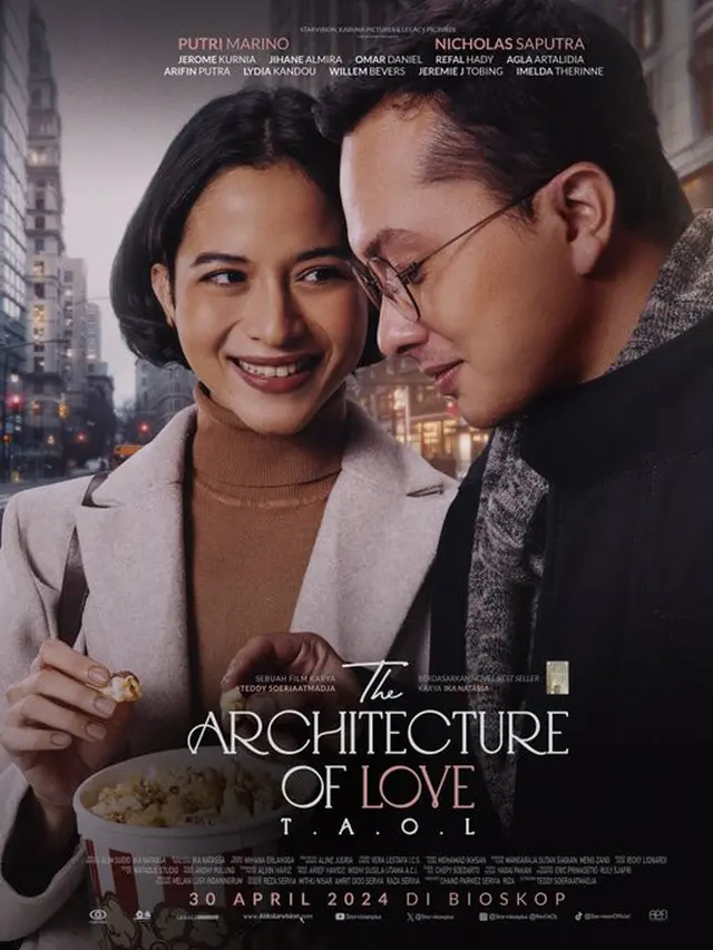 Poster film The Architecture of Love. (Foto: Dok. Twitter @bicaraboxoffice)