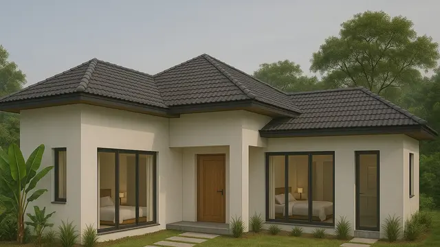 Desain Rumah L-Shape Minimalis dengan 3 Kamar Tidur/via ChatGPT
